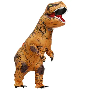 Dinosaur Tyrannosaurus inflate Costumes Christmas Halloween Cosplay Clothes for Adult
