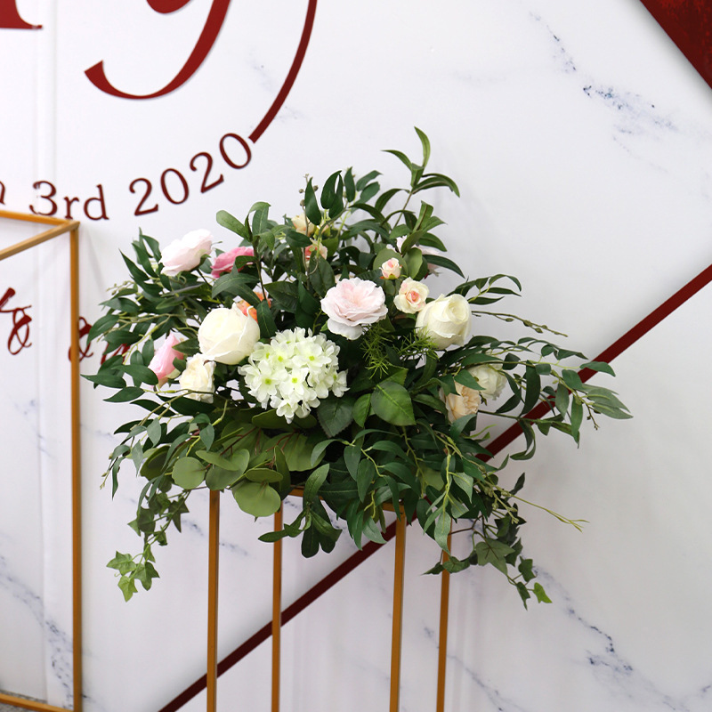 Products Flower Basket Simulation White Flower Vases for Centerpieces Wedding Decoration High End Tripod