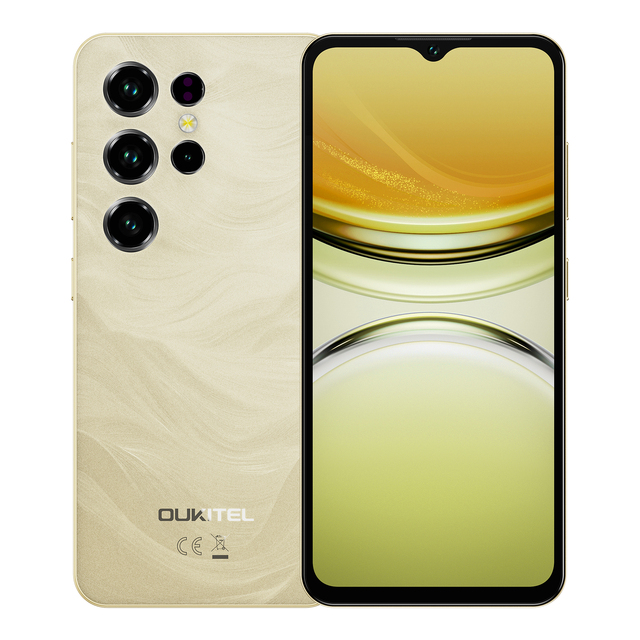 Oukitel C2 Smartphones 4+64GB Dual SIM 6.6Inch Android 15 Type-C Reverse Charging Octa Core Fingerprint Unlock Mobile Cell Phone