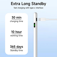 IPAD pena Stylus, dengan LED tampilan daya Digital untuk iPad Samsung Huawei Xiaomi Tablet Pen untuk Android IOS Windows sentuh Pen