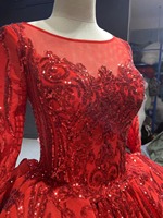 Feishiluo Musulman En Gros De Luxe À Manches Longues Robe De Mariée Robe De Bal Paillettes Robe De Mariée En Dentelle Grand Mariage Robes De Mariée