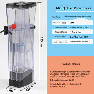 <span class=keywords><strong>Aquarium</strong></span> Eiënafscheider Koraal <span class=keywords><strong>Aquarium</strong></span> Ingebouwde Stille Filter Kleine Huishoudelijke Terugfiltratie Zoutwater Visbak - Product Image 5