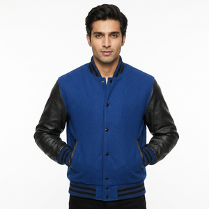 Chaqueta Varsity de Satén 100% Poliéster al por Mayor, Hecha a Medida con Diseño de Logotipo Propio, Cuello Alto y Procesamiento Recubierto - Product Image 1