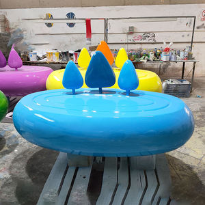 เก้าอี้รูปทรงปลาหมึกยักษ์ Y905 ทำจากไฟเบอร์กลาส สำหรับตกแต่งภายนอกอาคาร ดีไซน์ทันสมัย เหมาะสำหรับโรงแรม สวนสาธารณะ และพื้นที่นั่งรอ - Product Image 3