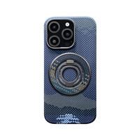 Étui de téléphone magnétique antichoc ultra-fin de luxe en fibre d'aramide véritable pour 15/16 Pro Max, design professionnel, moulé en interne