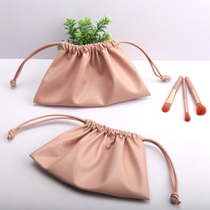 Bolsa de Cosméticos de Viaje de Cuero PU Rosa de Alta Calidad, Bolsa de Maquillaje de Cuero Sólido Impermeable de Lujo - Product Image 3