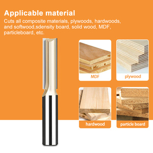 Cnc <span class=keywords><strong>1</strong></span>/<span class=keywords><strong>2</strong></span> <span class=keywords><strong>1</strong></span>/4 Shank Gỗ Hai Flute Flush Trim Phay Thẳng Cutter Với Dưới Mang Loại Lưỡi Dài 3/4 Thẳng Router Bit - Product Image 5