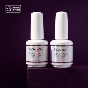 SAGALAGA Nano Crystal Dec klack für Nägel mit profession ellen benutzer definierten Logos Verschleiß fest Gute Kratz festigkeit 15ml Nagel Dec klack - Product Image 3