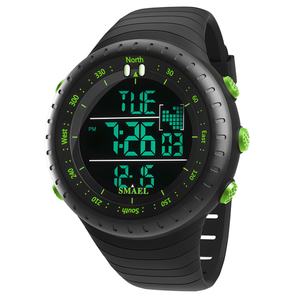 Montre numérique LED pour homme SMAEL 1237, étanche et lumineuse, avec alarme et chronomètre, idéale pour le sport, nouvelle arrivée, vente en gros - Product Image 5