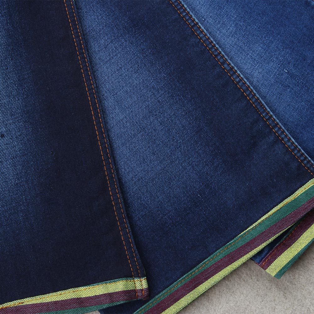 Tricolor Double Layer Soft Stretch Shrink-Resistant Fake Knitted High Stretch Spandex Polyester Fabric for Jeans