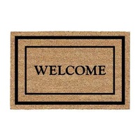 Tapis de bienvenue personnalisé en gros, tapis de sol moderne en fibre de coco avec lumière nocturne, tapis de sol en coco, antimicrobien, antidérapant, pour intérieur