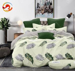 Parure de lit imprimée en usine pour lit Queen Size, en microfibre de polyester brossée, drap-housse, taie d'oreiller, linge de maison, 3 pièces - Product Image 6