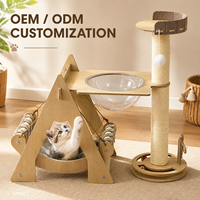 Arbre à chat design moderne, maison pour chat, griffoir multi-niveaux en sisal, tour pour chat, capsule spatiale, facile à assembler, durable, balançoire