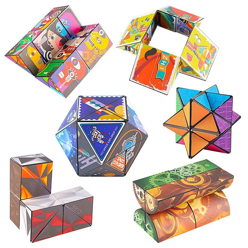 Magic Cube Kids Fidget Toys Magic Cube Puzzle Kids Cube Fidget Toy for Stress and Anxiety Relief Game