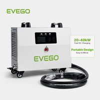 EVEGO Nouveau Produit CCS2 480V±15% Câble 5M 20-40kW Chargeur Rapide DC d'Urgence pour Voiture Chargeur Portable Mobile Triphasé pour Véhicules Électriques