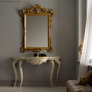 Hot Selling Design Hand Carving Classic Italian Designer Dresser <b>Table</b> With <b>Wall</b> Mirror 23 <b>Wall</b> Mirror 23 - Product Image 1