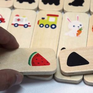 Nuevo Diseño Montessori, Rompecabezas Creativo y Divertido, Dominó de Madera para Niños, Juego de Emparejamiento de Sombras - Product Image 3