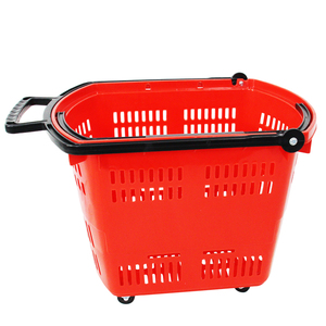 पहियों के साथ खुदरा स्टोर शॉपिंग बास्केट कार्ट - Product Image 1