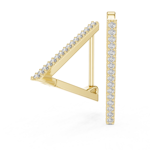 Boucles d'oreilles en diamant de laboratoire plaqué or pour femmes, bijoux élégants et raffinés, cadeau étincelant pour mariage ou fête - Product Image 2
