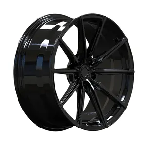 Five V Spoke Alloy Wheel Custom Monoblock Gloss Black Forged Wheels R19 5x112 for BMW E46 E90 F30 F10 19x8.5 19x9.5