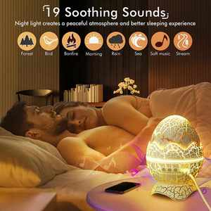 <span class=keywords><strong>Projecteur</strong></span> d'étoiles en forme d'œuf de dinosaure avec haut-parleur Bluetooth, veilleuse à ondes océaniques et ciel <span class=keywords><strong>étoilé</strong></span> pour la décoration de chambre d'enfants et d'adultes - Product Image 5