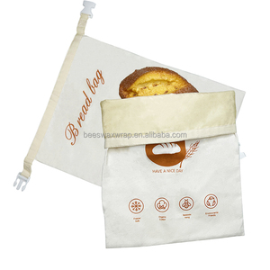 <strong>Bread</strong> Loaf Fresh Keeping Storage Custom Design Organic Cotton Recycled Reusable <strong>Bread</strong> <strong>Bag</strong> With Beeswax Cloth Lining Liner - Product Image 5
