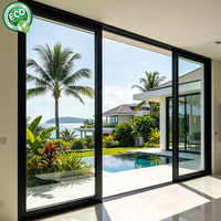 Fenêtre fixe en aluminium à panneau d'angle large, couleur et dimensions de cadre personnalisées, pour villas et maisons australiennes