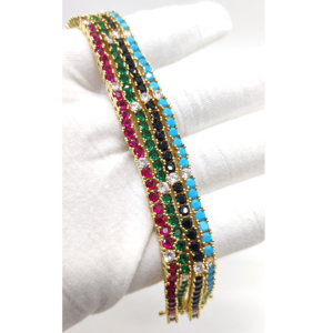 Đồ trang sức sang trọng 3mm 4mm cubic zircon Turquoise màu xanh đậm màu xanh lá cây <span class=keywords><strong>Ruby</strong></span> Red <span class=keywords><strong>Diamond</strong></span> Tennis Bracelet Icy out hip hop Tennis Bracelet - Product Image 3