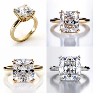 Gioielli SGARIT oro giallo <span class=keywords><strong>solitario</strong></span> <span class=keywords><strong>anello</strong></span> <span class=keywords><strong>di</strong></span> <span class=keywords><strong>fidanzamento</strong></span> 10K oro massiccio 5CT radiante taglio Moissanite diamante <span class=keywords><strong>anello</strong></span> <span class=keywords><strong>di</strong></span> nozze - Product Image 2