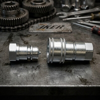 Coupleur hydraulique à connexion rapide, coupleur à déconnexion rapide 1/4G YAG ISO 7241-1A/ avec capuchon anti-poussière, remplace la série 6600