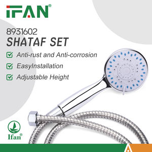 Set <span class=keywords><strong>Doccia</strong></span> Euroclima con Inserto in Plastica, Tubo <span class=keywords><strong>Doccia</strong></span> PVC con Doppia Fibbia Piccola, <span class=keywords><strong>Soffione</strong></span> <span class=keywords><strong>Doccia</strong></span> con Tubo per Bagno - Product Image 2