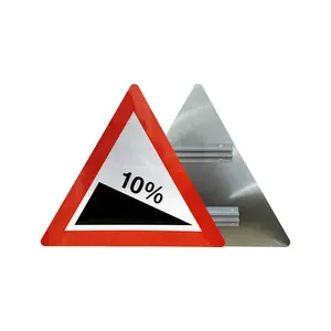 Best Price OEM Accept Aluminum Reflective Road Warning Signs Steep Downhill Ramp Slope sign