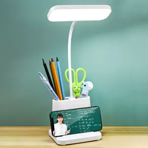 Lampe de bureau Ring Touch à batterie au lithium, lampe de table pliante multifonction à 3 couleurs changeantes