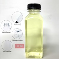 Bouteilles en Plastique Transparentes Réutilisables de 32 oz Idéales pour Jus, Lait, Smoothies avec Bouchon Noir