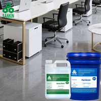 Revêtement de sol époxy SANKIN pour intérieur, bureau, garage professionnel, peinture époxy antidérapante