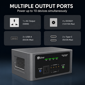 Centrale Électrique Solaire à Onde Sinusoïdale Pure 1000Wh avec Batterie LiFePO4 et Contrôleur MPPT pour Ordinateur Portable, Téléphone Portable, Téléviseur – Écologique - Product Image 2