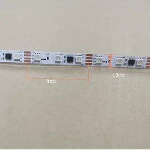 4-dây 5M 12V ic16703 RGB <span class=keywords><strong>LED</strong></span> Strip 5050 SMD địa chỉ 60LEDs/M <span class=keywords><strong>LED</strong></span> pixels 1 IC kiểm soát 3 <span class=keywords><strong>LED</strong></span> 16703 ip30 trắng đen PCB - Product Image 5