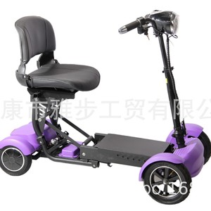 สกู๊ตเตอร์ไฟฟ้าพับได้ 36V 17 ไมล์ต่อชั่วโมง อลูมิเนียมอัลลอยด์ สี่ล้อ แบตเตอรี่ลิเธียม สำหรับผู้สูงอายุ ผู้ใหญ่ ใช้ในบ้าน - Product Image 4