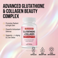 Produits de beauté naturels halal OEM L-Glutathion Vitamine C, complément alimentaire éclaircissant pour la peau, capsules de collagène L-Glutathion réduit