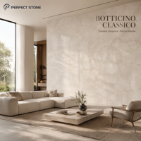 Dalle de marbre PerfectStone Botticino Classico, marbre beige vieilli pour la décoration des murs, sols et comptoirs intérieurs de villas