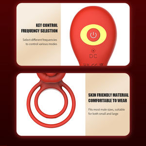 App con anello vibrante vibrante con stimolatore clitorideo per piacere pene anello vibratore coppie per adulti giocattoli sessuali per uomini e donne - Product Image 3