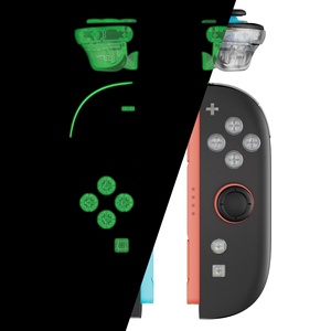 Boutons personnalisés vert phosphorescent pour manette Nintendo Switch 2 - Kit de mise à niveau DIY - Product Image 1