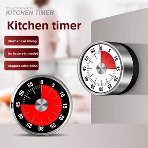Minuteur de cuisine mécanique en acier inoxydable, magnétique, pour la gestion du temps des étudiants, alarme de chronométrage, dispositif d'autodiscipline - Product Image 4