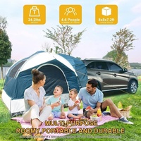 En Stock haute qualité 250*250*200CM SUV Camping tente voiture botte Extension hayon coffre tente 4-6 personne 8ft bleu pour Camping