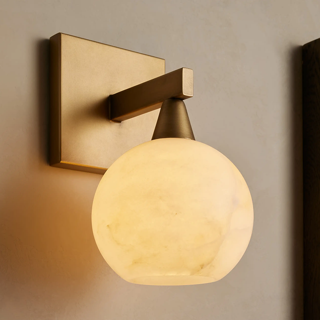 Natural Alabaster Wall Sconce Modern Minimalist Interior Wall Lamp for Bedroom Living Room Corridor Custom Lighting Manufacturer