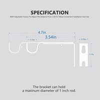 Supports de tringle à rideau industriels robustes en gros pour tringle de 1 pouce, supports muraux simples réglables et épaissis