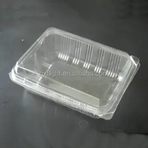 Transparent Plastic Container Hinge Lid