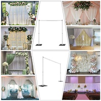Kit circulaire réglable flexible de décoration de toile de fond de mariage de HY et de barre transversale de courbe de drapé pour le mariage