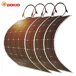 6 pièces 12V 100W Flexible Mono Panneau Solaire pour Voiture Batterie Bateau Maison 200w 300w 500w 600w Système Solaire Chine <span class=keywords><strong>Dokio</strong></span> - Product Image 2