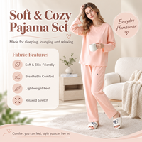 Vêtements de nuit pour femmes, pyjama confortable en modal et coton, avec ceinture élastique, pour la maison
